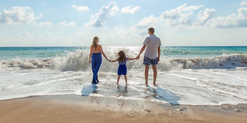 familia de vacaciones